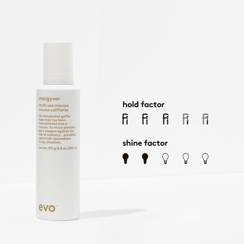 EVO Macgyver Multi-Use Mousse - Travel Size Multi Purpose Hair Styling Mousse To Create Volume, Separation & Texture - 1.7oz - Image 2