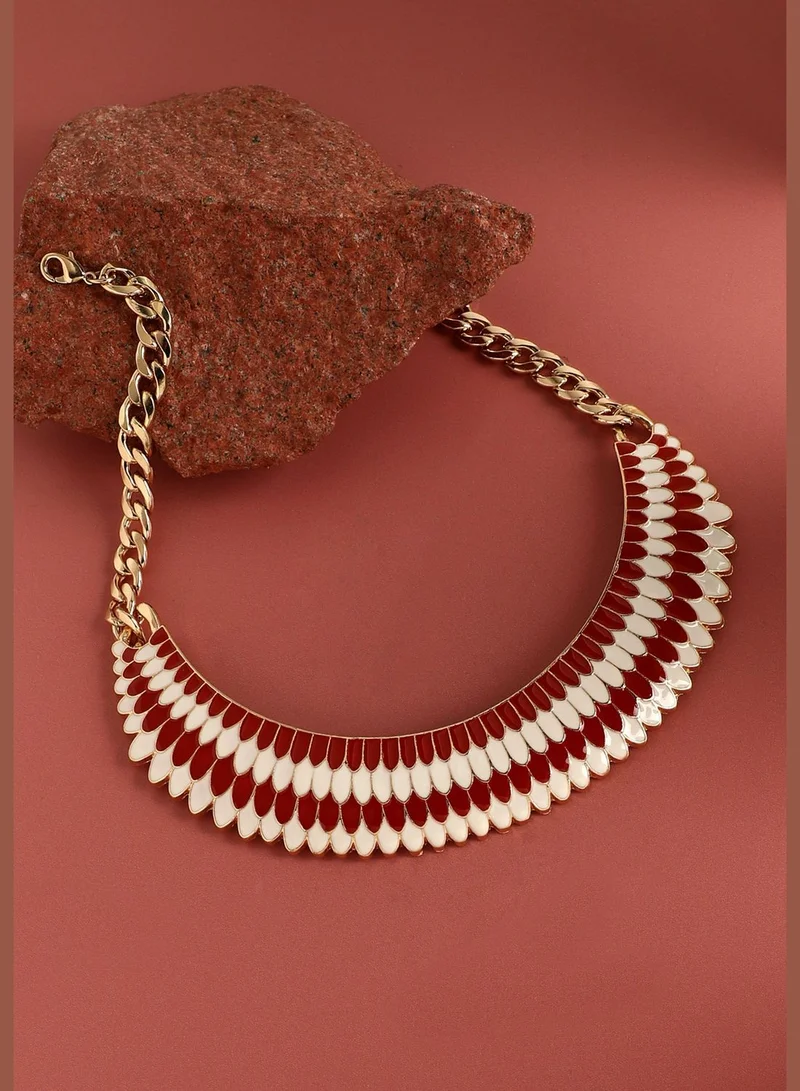 SOHI Gold Plated Designer Party Wear Necklace For Women