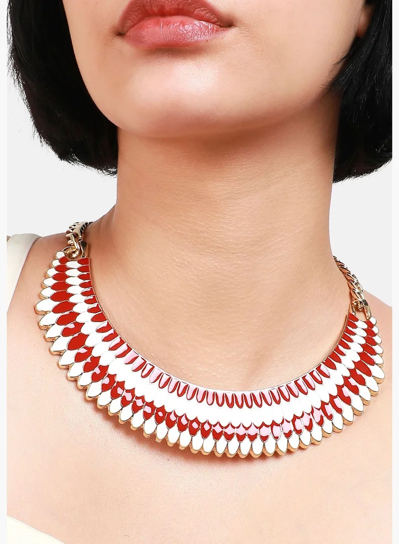 SOHI Gold Plated Designer Party Wear Necklace For Women