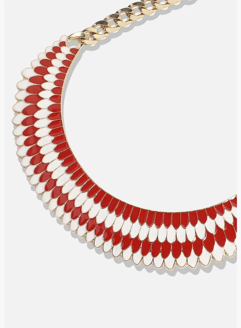 SOHI Gold Plated Designer Party Wear Necklace For Women