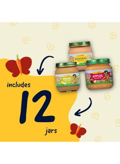 Earth's Best Earth's Best Organic Baby Food Jars, Stage 1 Fruit Puree for Babies 4 Months and Older, Organic Fruit Variety Pack, 4 oz Resealable Glass Jar (Pack of 12)  - Image 4