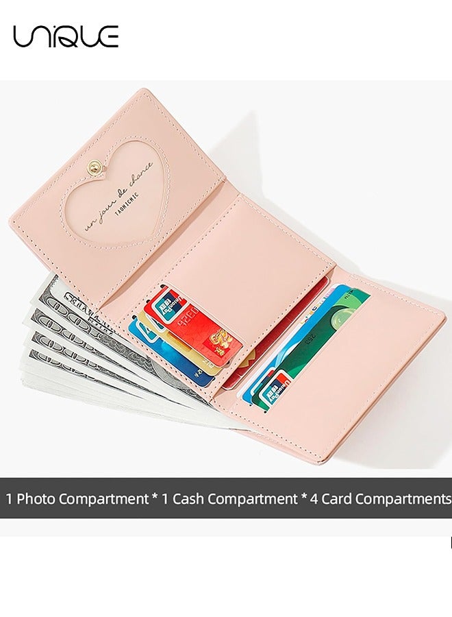 Unique Small Wallet - Cartoon Cute Wallet for Girls - Trifold Wallet Slim Coin Purse Cash Pocket ID Window - PU Leather Slim Purse - Yellow - Image 4