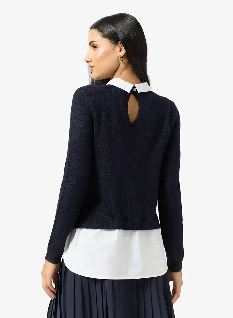 ONLY Pearl Detailed Pull Over Knitted Sweater