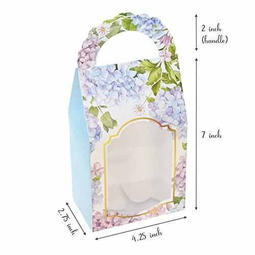 Chic a Choc Paper Cookie, Chocolate, Candy Box (Pack of 8) Blue Floral (425X275X9) With Handle - Image 4