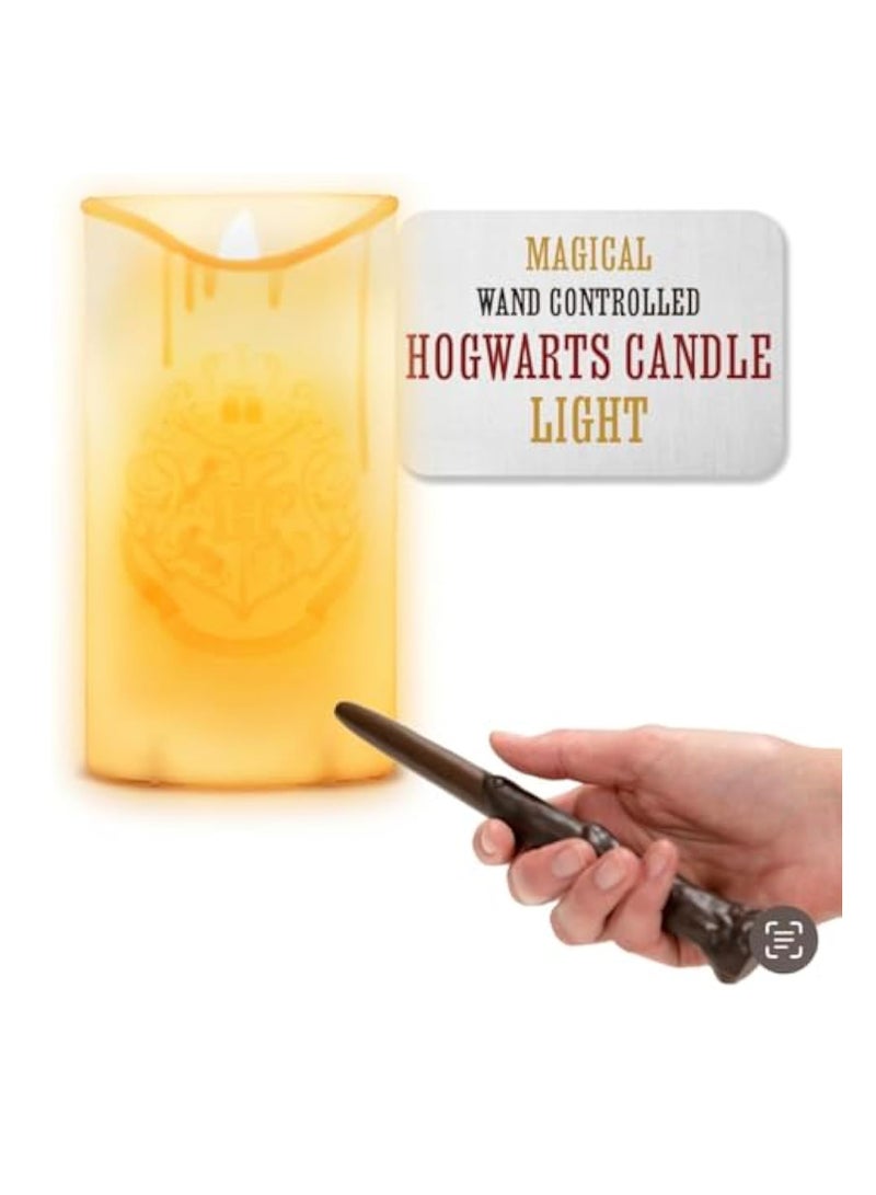 KASTWAVE شمعة LED، شمعة LED هاري بوتر هوجورتس مع جهاز تحكم عن بعد، ضوء شمعة شعار هوجورتس، ديكور غرفة هاري بوتر وإكسسوارات المكتب، ديكور شمعة ضوئية تعمل بالبطارية لقاعات الاحتفال ذات الطابع الخاص - Image 1