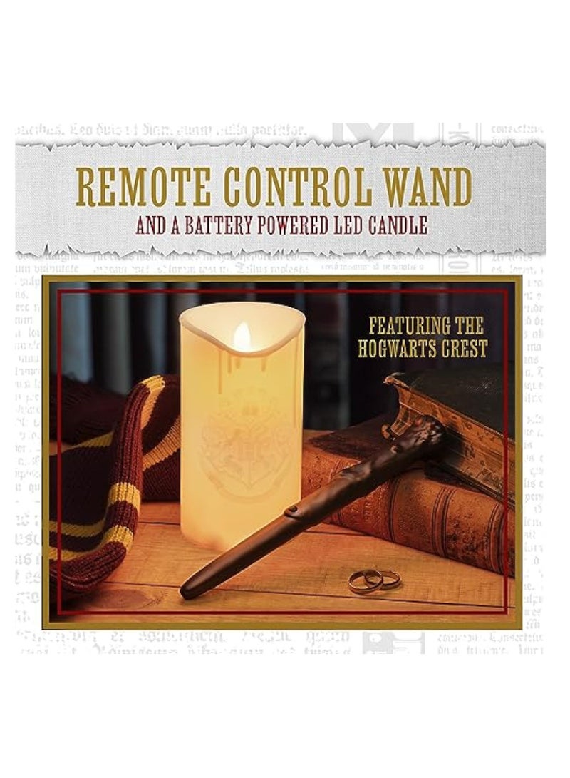 KASTWAVE شمعة LED، شمعة LED هاري بوتر هوجورتس مع جهاز تحكم عن بعد، ضوء شمعة شعار هوجورتس، ديكور غرفة هاري بوتر وإكسسوارات المكتب، ديكور شمعة ضوئية تعمل بالبطارية لقاعات الاحتفال ذات الطابع الخاص - Image 3