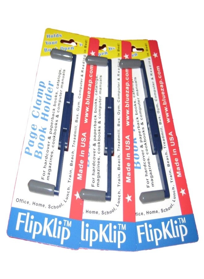 حامل صفحات الكتب المحمول FlipKlip للقراءة بدون استخدام اليدين في السرير، أثناء التنقل، على جهاز المشي والدراجة الرياضية - يعمل مع الكتب ذات الأغلفة الصلبة، والكتب ذات الأغلفة الورقية، والمجلات، وكتب القصص المصورة، وكتب الفنون، وكتب البيانو، وكتب الوصفات - Image 1