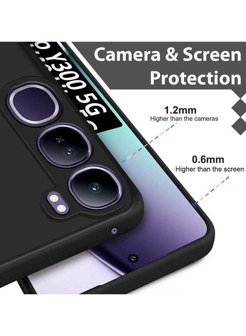 Case for Vivo V40 Lite Liquid Gel Rubber Bumper Case with Soft Microfiber Lining Cushion Slim Hard Shell Shockproof Protective Cover for Vivo V40 Lite 5G 2024 (Black) - Image 2