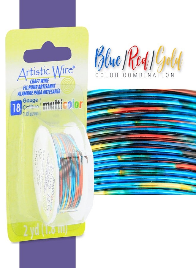 Artistic Wire Multicolor, 20 Gauge Tarnish Resistant Colored Copper Craft Jewelry Wrapping Wire Wire, Blue, Red, Gold, 4 yd - Image 4