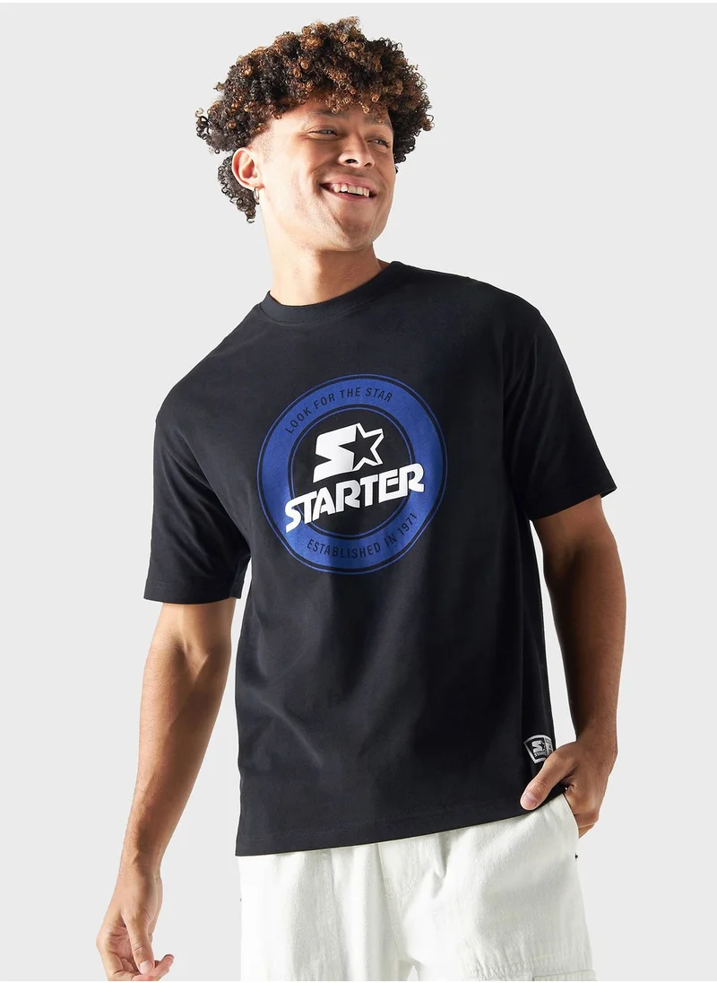 STARTER Graphic Print Crew Neck T-Shirt