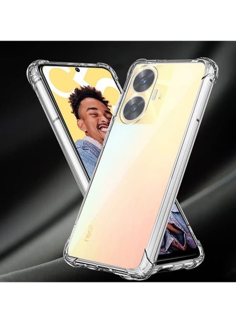 For Oppo Realme 10 Pro Plus Clear Back Cover Case Ultra Clear Best CAMERA Protection, Anti-Slip Grip, Slim & Protective Back Case Cover for Realme 10 Pro+