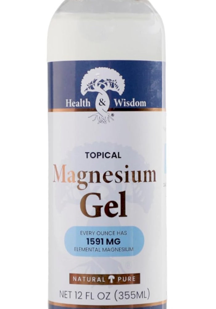 Health and Wisdom Topical Magnesium Gel - 12 fl oz (355 ml) for Muscle Relief - Image 1