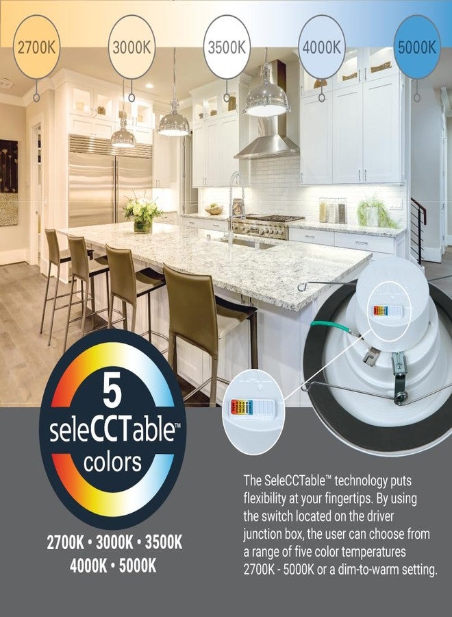 HALO RL 5/6-Inch Recessed LED Trim Downlight with Selectable Color Temperatures - RL56069FSD2W1EWH - Image 5