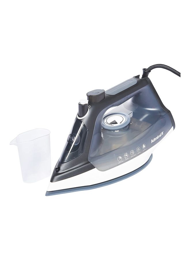 Admiral 2800W Steam Iron with 40g/min Steam Rate, Adjustable Mechanical Temperature Control, 350ml Water Tank, 220-240V – Model ADSI2800R (Black & White) 350 ml 2800 W ADSI2800R Black & White - Image 5