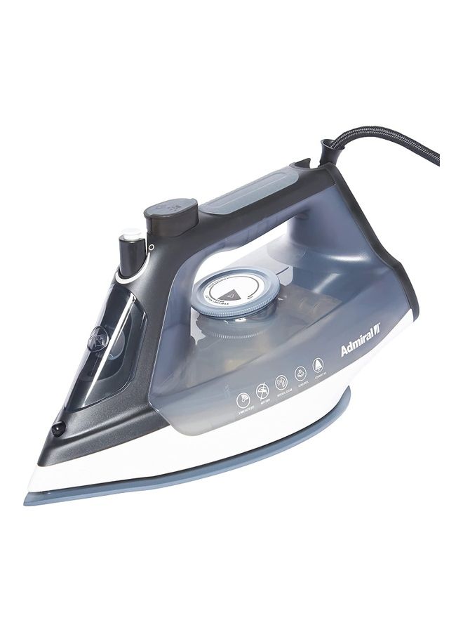 Admiral 2800W Steam Iron with 40g/min Steam Rate, Adjustable Mechanical Temperature Control, 350ml Water Tank, 220-240V – Model ADSI2800R (Black & White) 350 ml 2800 W ADSI2800R Black & White - Image 1