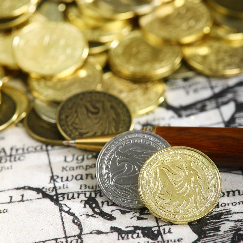 ACTIONDRAKE Metal Pirate Coins, 100 Pieces Lots of Toys Gold Coins for Board,DND Props Accessories, Treasures and Treasure chests Fantasy Dragon Coinsfor RPG Tablelap - Image 5