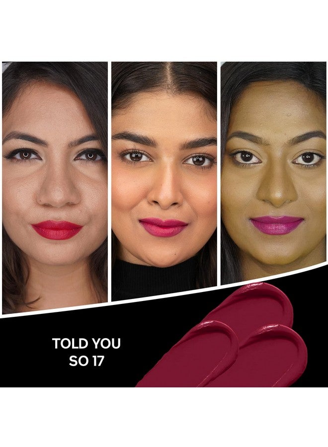 فاسيسكانادا أحمر شفاه كريمي غير لامع من FACES CANADA - Told You So، 4.2 جرام | يدوم طويلاً | لمسة نهائية غير لامعة كريمية | لون مكثف | مرطب ومغذي للغاية | تطبيق سلس بضربة واحدة - Image 2