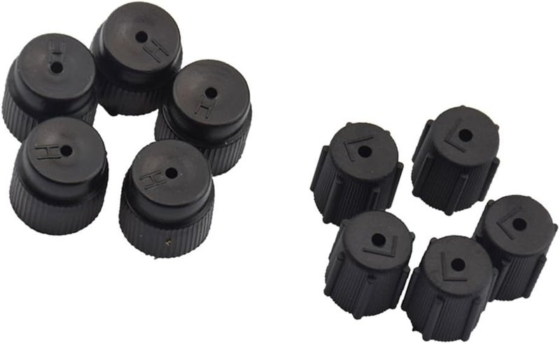 klarako 10x R134a 13mm & 16mm Air Conditioning Service Charging Port Service Caps High & Low Pressure (Black) - Image 4