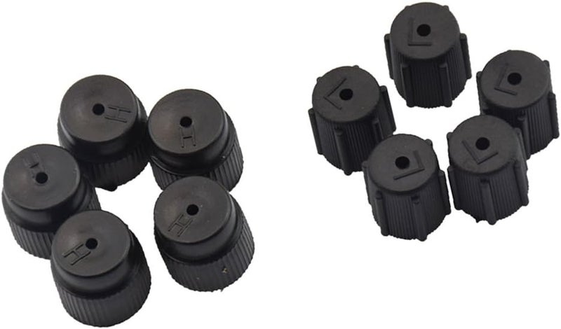 klarako 10x R134a 13mm & 16mm Air Conditioning Service Charging Port Service Caps High & Low Pressure (Black) - Image 3