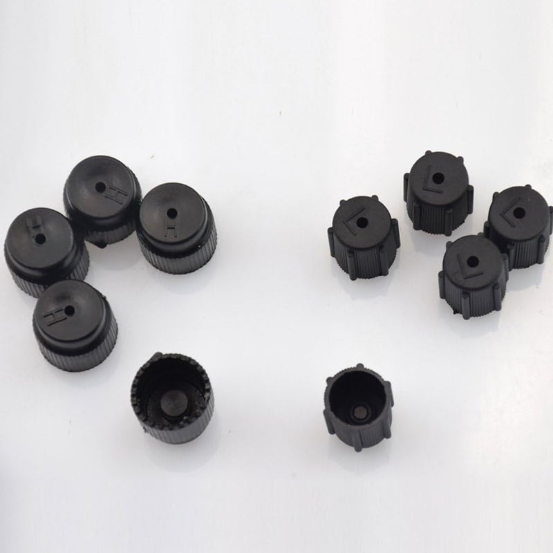 klarako 10x R134a 13mm & 16mm Air Conditioning Service Charging Port Service Caps High & Low Pressure (Black) - Image 5