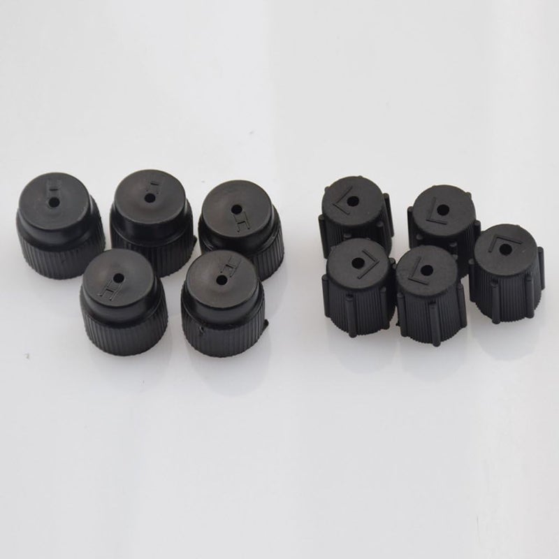 klarako 10x R134a 13mm & 16mm Air Conditioning Service Charging Port Service Caps High & Low Pressure (Black) - Image 2