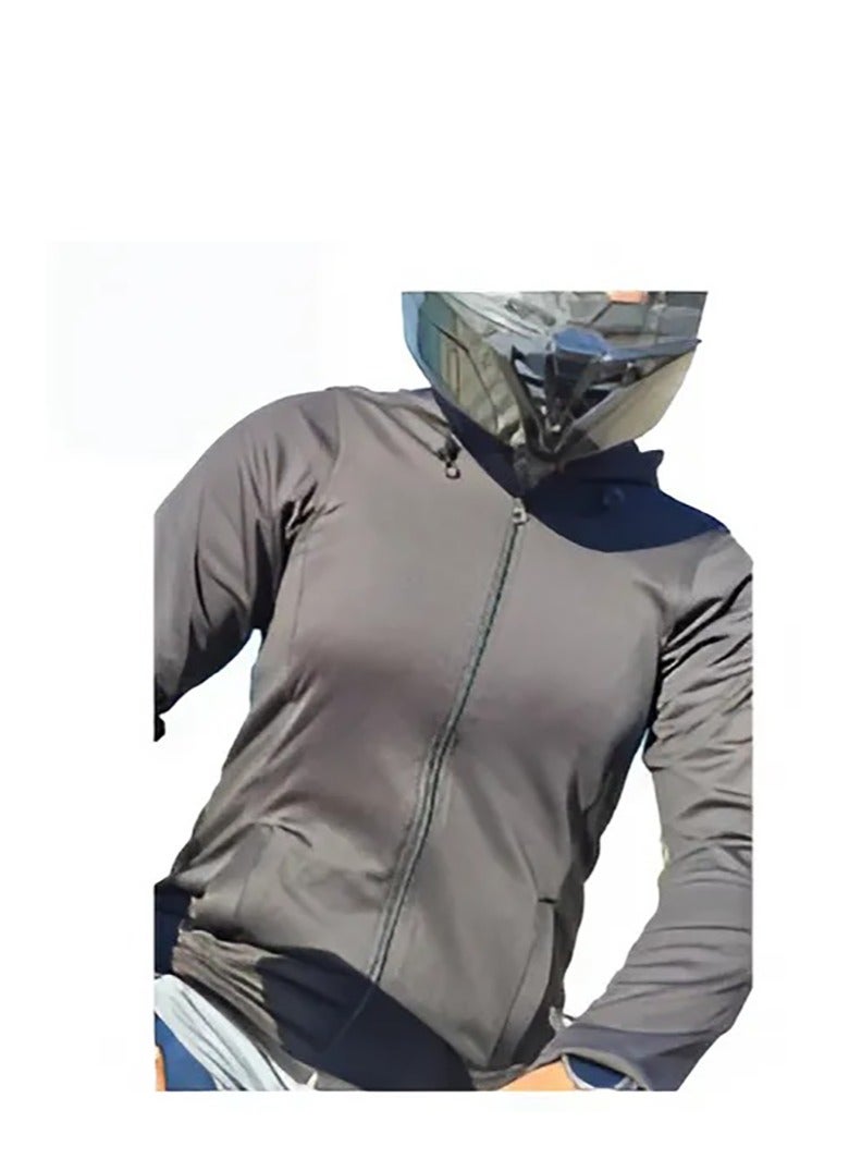 ويلز  جاكيت سيفتي ويلز بالحماية مضاد للماء مع سويت شيرت بطانة - اسود في تطعيم رصاصي - Image 2