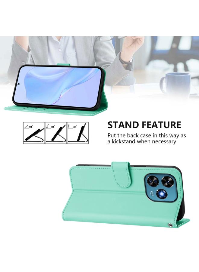 اس-توب جراب لهاتف Oukitel C51 مصنوع من الجلد بلون سادة مع حبل تعليق - Image 3