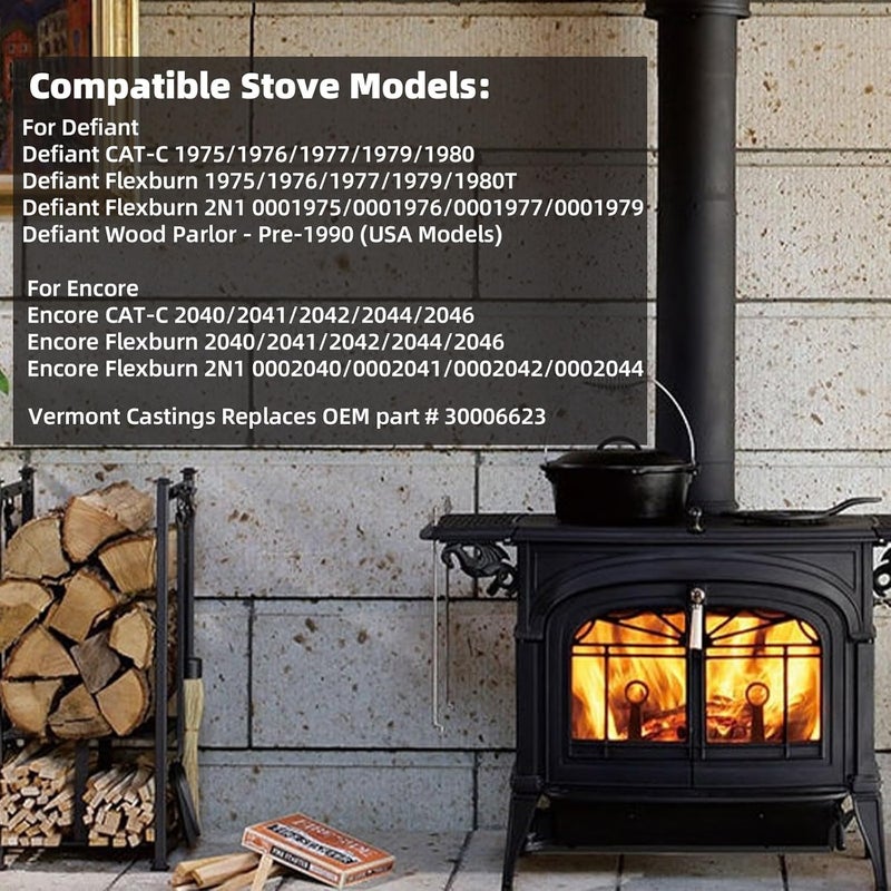 CLLOMAGY Hearth Wood Stove Catalytic Combustor Replacement for Vermont Castings Defiant&Encore Flexburn Stove,2.5"x12.75"x1"Metal Catalyst Combustor for Longer Burn Time Save 1/3 Firewood Activate Higher Temp - Image 4