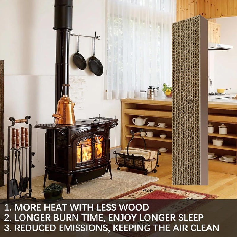 CLLOMAGY Hearth Wood Stove Catalytic Combustor Replacement for Vermont Castings Defiant&Encore Flexburn Stove,2.5"x12.75"x1"Metal Catalyst Combustor for Longer Burn Time Save 1/3 Firewood Activate Higher Temp - Image 3
