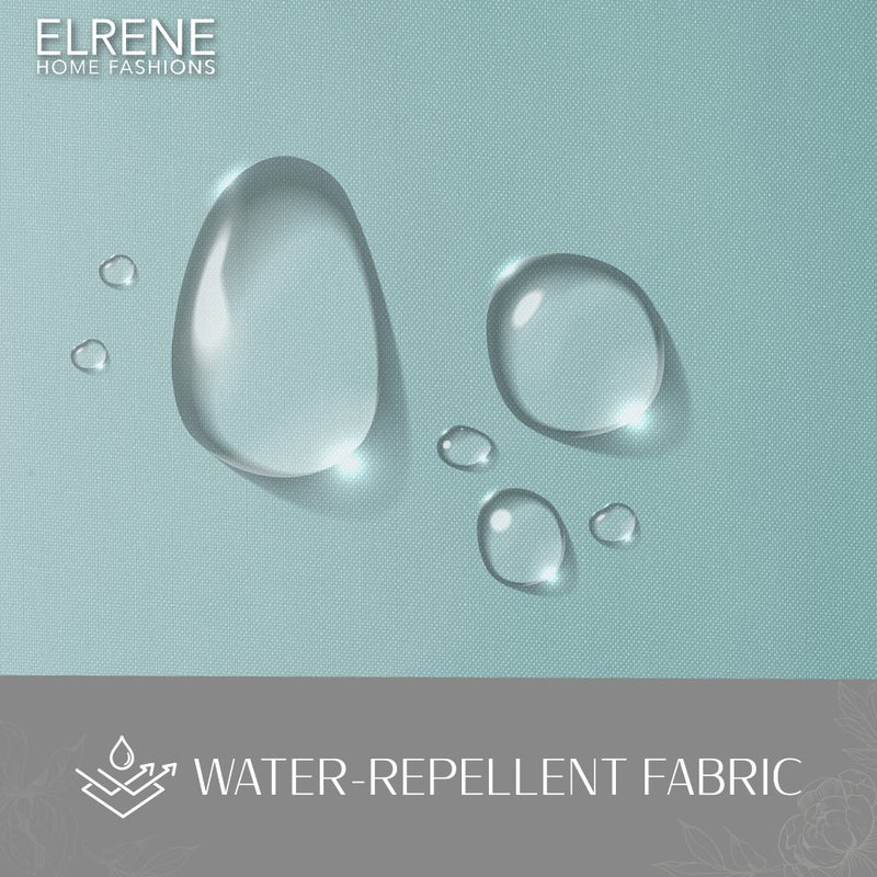 Elrene Home Fashions Matine Weatherproof Tab-Top Indoor/Outdoor Solid Color Curtain Panel for Porch, Pergola, Patio, Deck, 52â€W x 108â€L, Mineral - Image 5