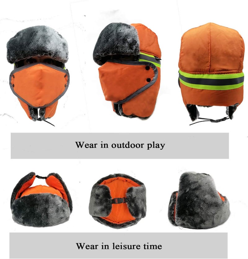 FENELY Winter Trapper Hats Ushanka Russian- Men Women Trooper Ear Flaps Hunting Face Masks Ski Snow Cold Weather - Image 5