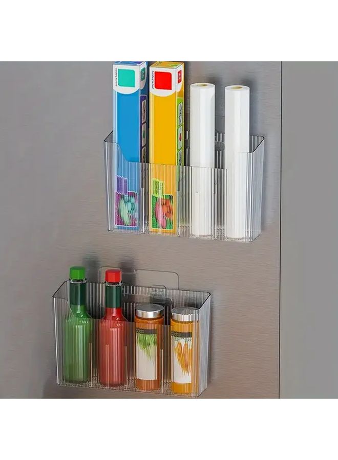 Transparent No Drill Cabinet Door Organizer Heavy Duty Plastic Hanging Storage Box With Adjustable Shelves And Compartments Drawers Like Design For Under Sink Pantry Bathroom Organization - Image 3