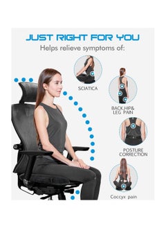 SYOSI Memory Foam Seat Cushion, Adjustable Non-Slip Coccyx Cushion Pain Relief Cushion for Office Chair, Wheelchair, Car Seat, Gaming And Computer Chairs  - Image 3