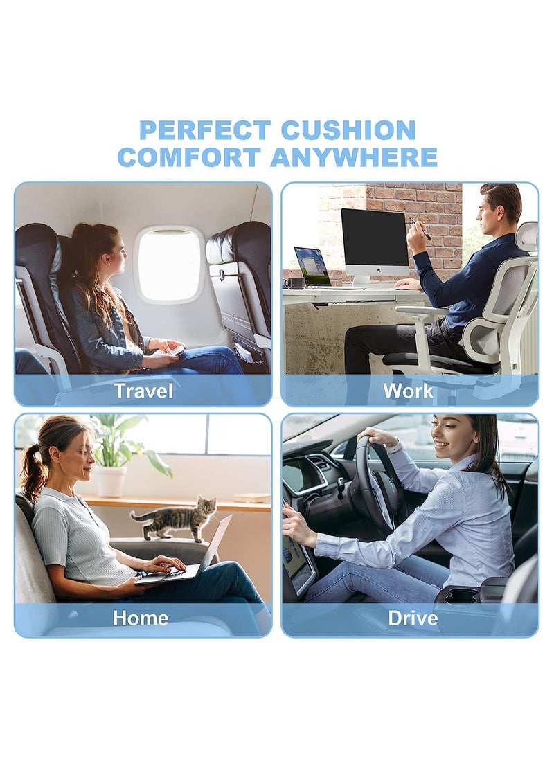 SYOSI - Memory Foam Seat Cushion, Adjustable Non-Slip Coccyx Cushion Pain Relief Cushion for Office Chair, Wheelchair, Car Seat, Gaming And Computer Chairs - Image 1