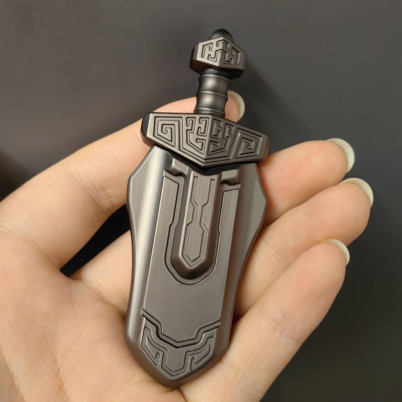 T-Conceal TConceal EDC Sword Decompression Toys Fidget Sliders Fidget Toys Stress Relief for Adults Magnetic Metal Toys AntiAnxiety Office Desk Toys Grey - Image 3