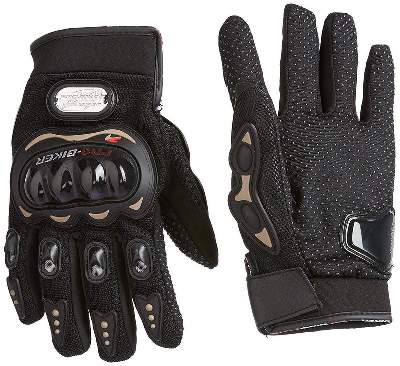 Probiker Protective Full Finger Gloves Anti-Skid Surface Breathable Bike Riding Glove for Motorcycle, Cycling, Climbing Mountaineering and Hiking (Black, M) - Image 2