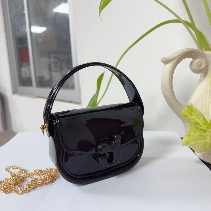 2025 New Selling J Letter Jelly Bag Satchel One-Shoulder Cross-Body Kidsren'S Bag Pvc Bag Coin Purse - Image 1
