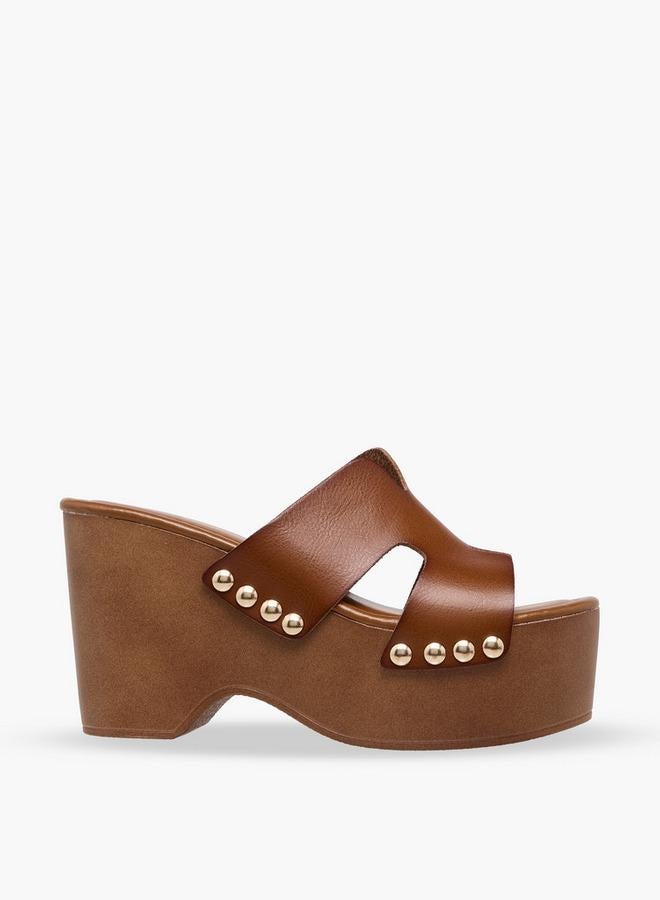 Surestep Women Metallic Platform Heel Sandals - Image 3