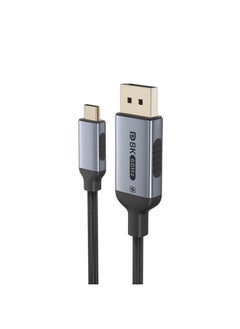 Generic Type-C To DP Line 8K Two-way Mutual Conversion Lightning 3 Mobile Phone Tablet Computer TV Display HD Screen Line-color:Zx135 8k60hz With Cotton Mesh [two-way]-Length:1m  - Image 1