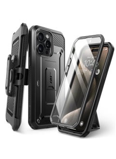 SupCase Unicorn Beetle Pro Case for Iphone 15 Pro Max 6.7 Inch Built in Screen Protector and Kickstand and Belt Clip Heavy Duty Rugged Case Black  - Image 1