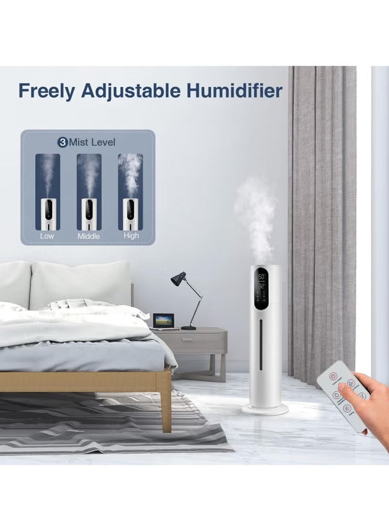 والالا مرطبات كبيرة لغرف النوم، مرطب هواء بالموجات فوق الصوتية برذاذ بارد سعة 7.5 لتر مع جهاز تحكم عن بعد، مرطب هواء برذاذ بارد بثلاث سرعات، مناسب لغرف النوم والمكاتب والنباتات والأطفال - Image 5