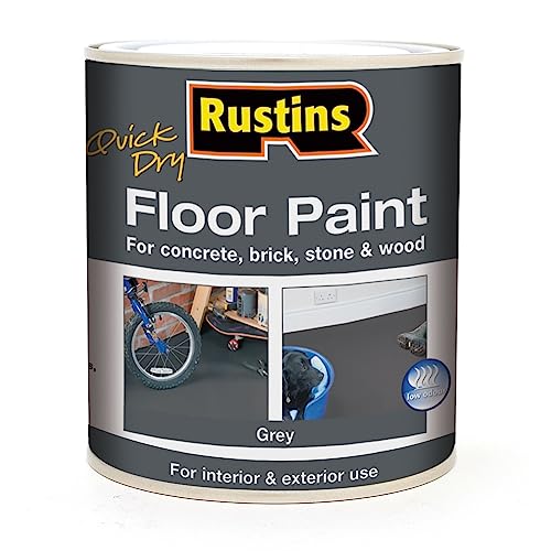 RUSTINS Quick Dry Floor Paint Grey 1 Litre - Image 1