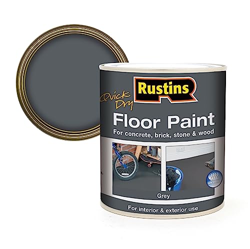 RUSTINS Quick Dry Floor Paint Grey 1 Litre - Image 2