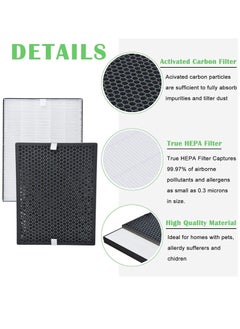 XiuWoo HEPA Replacemen tActivated Carbon Filter Set Compatible with Philips Air Purifier Series 1000 1000i AC1214 AC1215 AC1217 AC2729  - Image 2