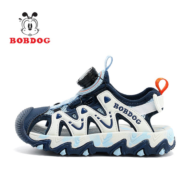 Babu Bean Children'S Shoes Girls' Toe Swivel Button Sandals New Non-Slip Soft Bottom Boys Sports Children'S Beach Shoes - Image 3