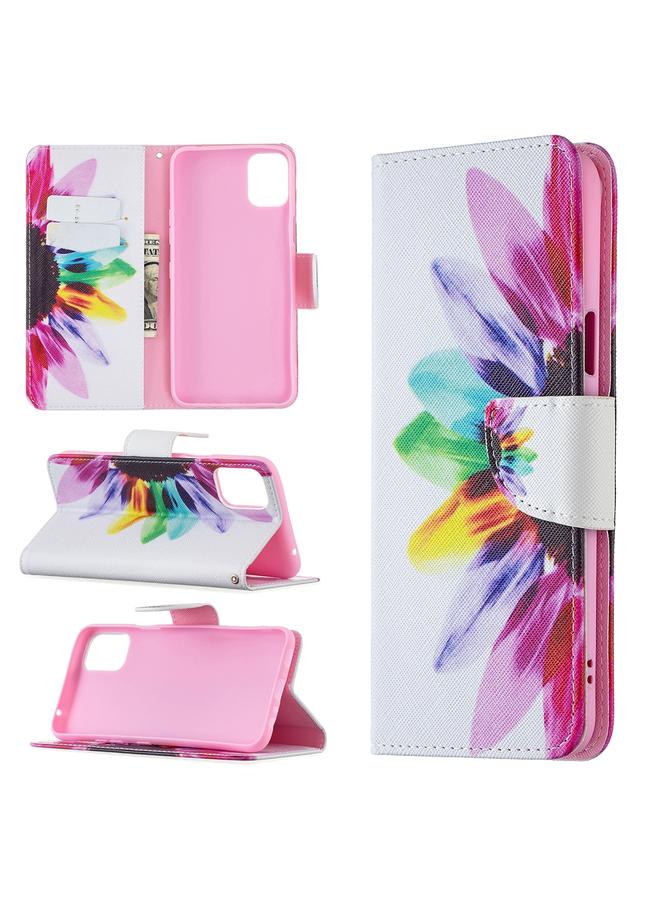 اس-توب جراب لهاتف LG K42 بنمط رسم ملون، جراب جلدي قابل للطي أفقيًا مع حامل وفتحات للبطاقات ومحفظة - Image 1