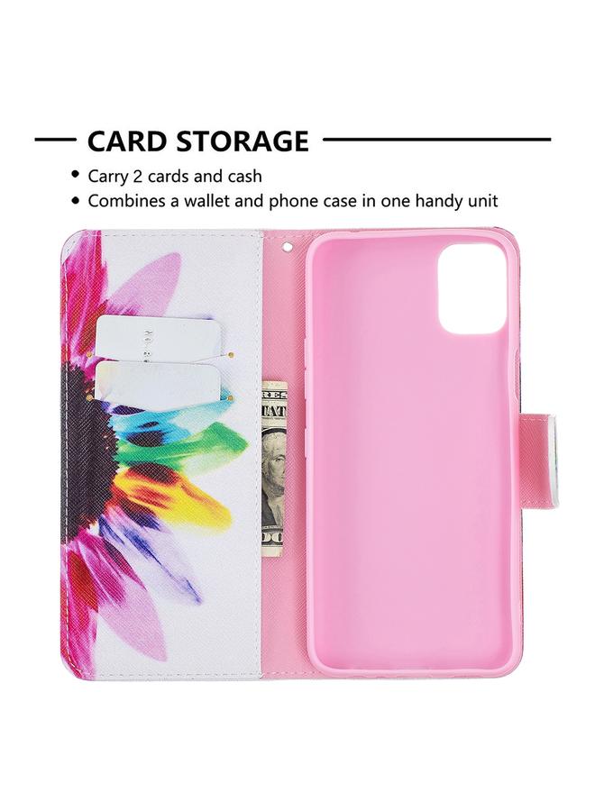 اس-توب جراب لهاتف LG K42 بنمط رسم ملون، جراب جلدي قابل للطي أفقيًا مع حامل وفتحات للبطاقات ومحفظة - Image 5