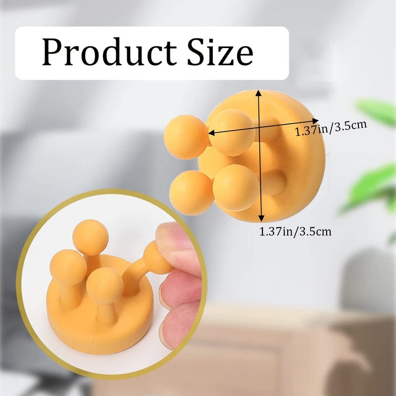 Silicone Self-Adhesive Hooks: 4-Legged Elastic Design, Reusable Waterproof Black Hooks - Multifunctional Punch-Free Mount for Bathroom, Kitchen, Dorm & Office Storage - Image 5