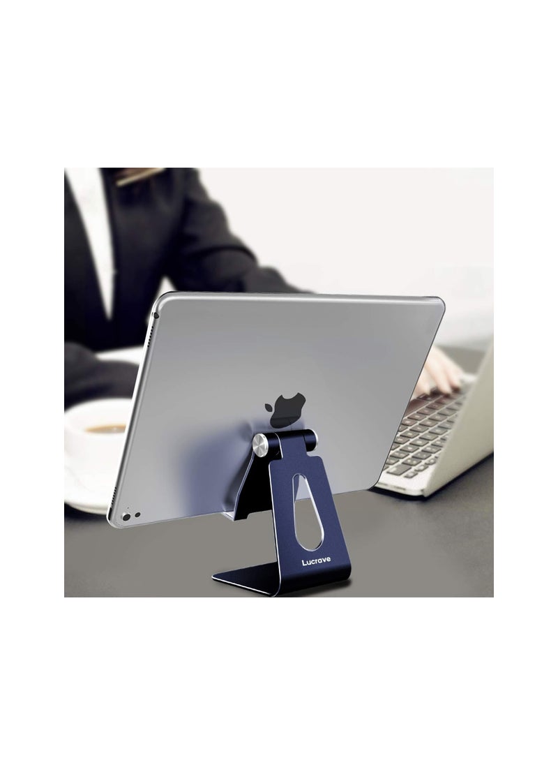 Generic - Adjustable Aluminum Cell Phone Stand, Cradle, Dock, Holder - Compatible with iPhone 12, 11, XS Max, XR, 8, 7, 6, 6s Plus, SE - Desktop Charging Stand - Blue - Image 1