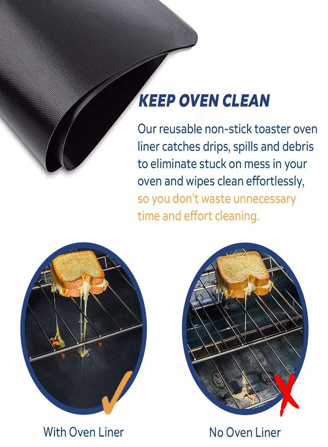 TOOLSSIDE Non-Stick Toaster Oven Liner 3 PACK - 11" X 9" Oven Liners for Bottom of Oven, Great Oven Mat, Teflon Liner for Toaster Ovens, Dishwasher Safe, Best Oven Mat for Bottom of Oven - Image 4